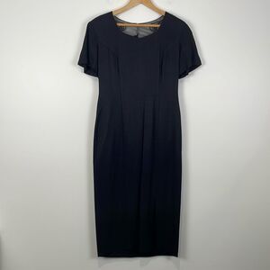 Vintage Scarlett Midi Dress Size 4 Petite Black Lace Back